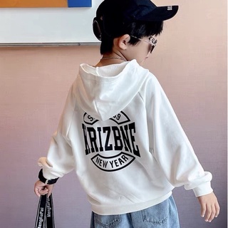 Áo khoác hoodie nỉ phom rộng bé trai Con Xinh hình in KRIZBNE