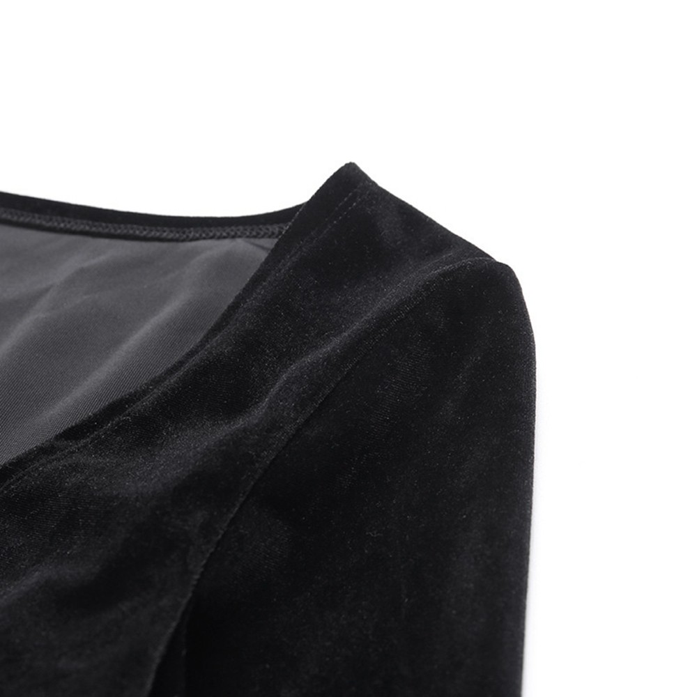 Áo croptop tay loe dài phối ren hoa phong cách thanh lịch retro