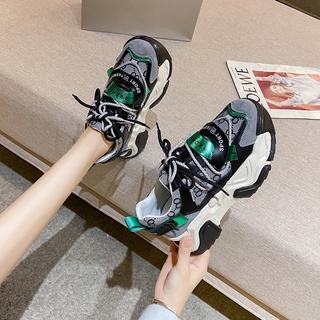 Giày mwc 0567 - giày thể thao nữ, sneaker nữ đế cao phối dạ quang nổi bật cực cool