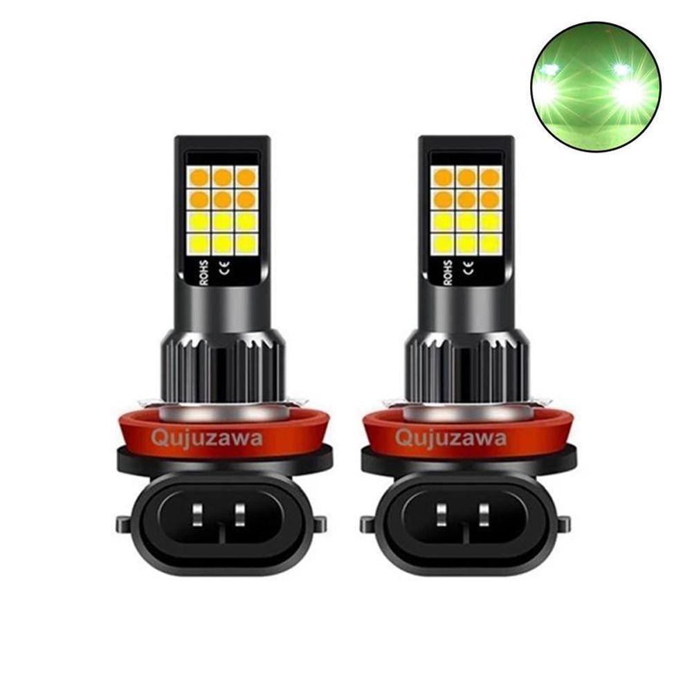 Bóng Đèn LED Sương Mù H3 H7 H27 / 881 Hai Màu 3030 Ánh Sáng Vàng Dành Cho Ô Tô