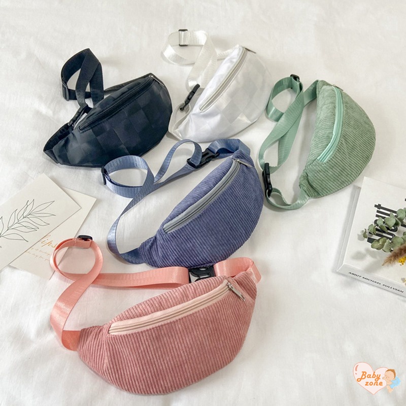 Túi Đeo Chéo Nhỏ Mềm Mại Màu Trơn Phong Cách Hàn Quốc Cho Bé