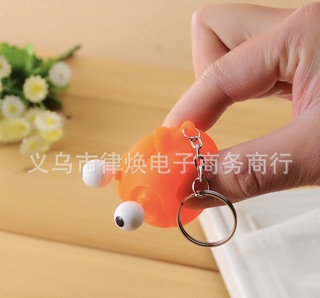 Móc khoá thú Silicon bóp trợn mắt