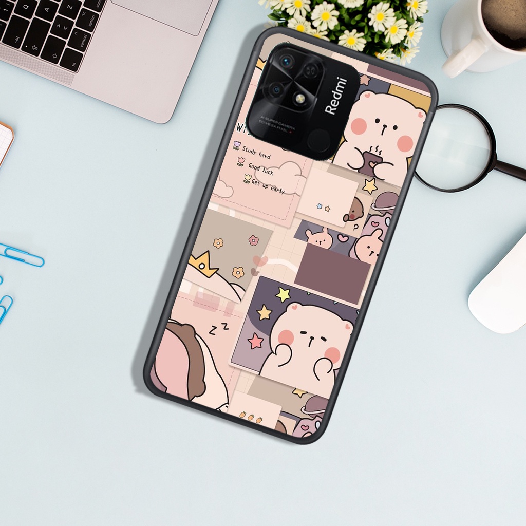 ỐP LƯNG REDMI 10A. IN HÌNH GẤU LOVELY ĐÁNG YÊU, ĐẸP.