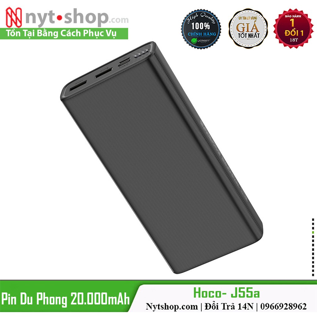 Sạc Dự Phòng “J55A Neoteric” 20000mAh - Cực Ngầu Cho AE Chiền Game