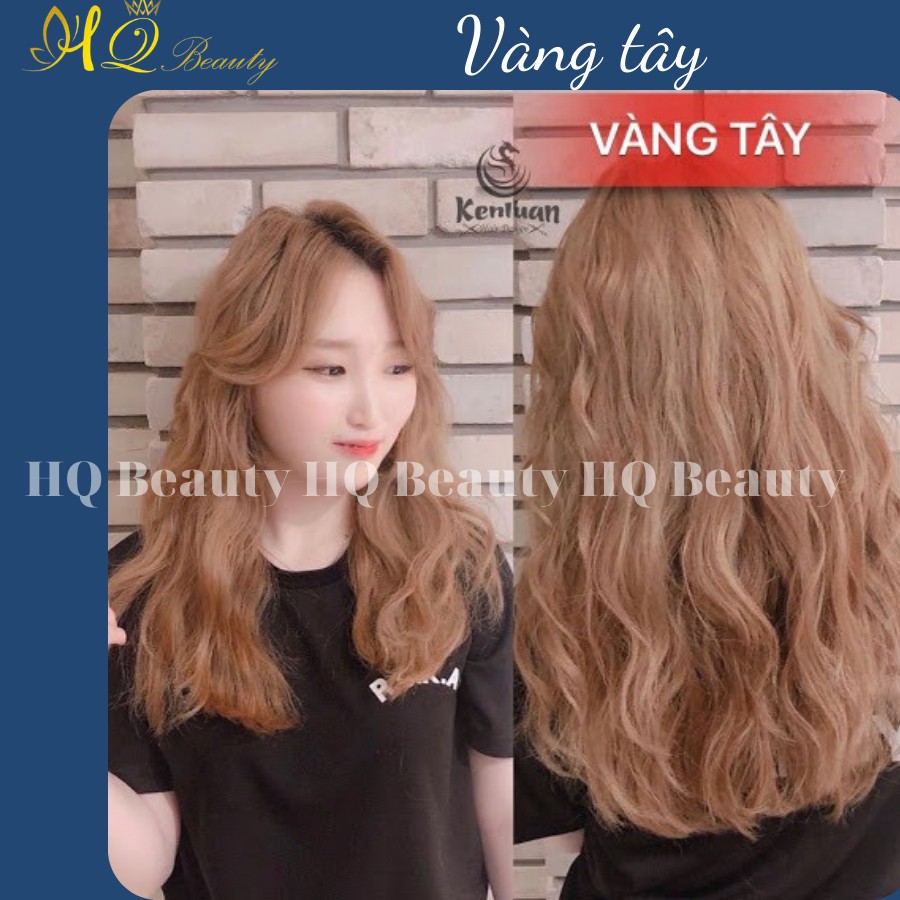 Trọn bộ thuốc nhuộm tóc màu vàng tây cá tính