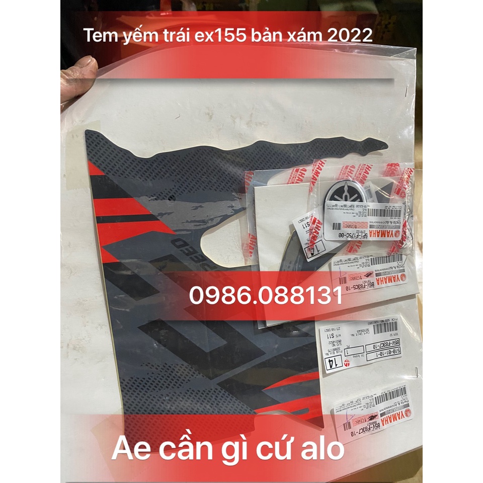 Tem yếm trái xám ex155 đời 2022 zin chính hãng
