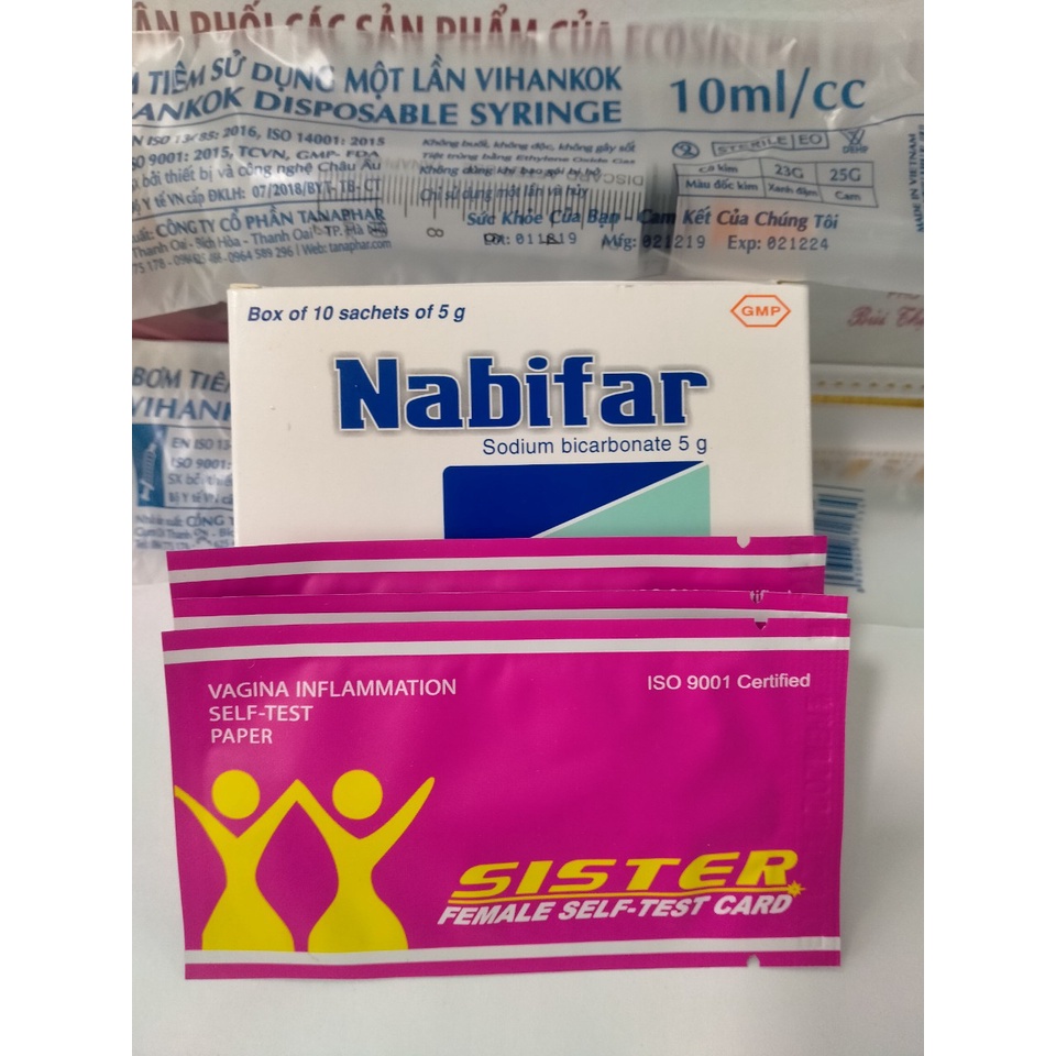 Combo muối nabifar+3 que thử kiềm+xilanh