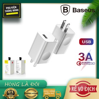 Củ sạc nhanh Baseus 3A \ 24w quick charge 3.0 cho iphone ipad samsung xiaomi oppo...