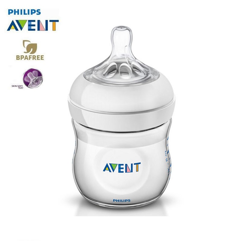 Bình sữa cho bé Philips Avent Natural chính hãng 125ml / 260ml - nhựa PP cổ rộng mô phỏng tự nhiên. (Bình Tách Set)