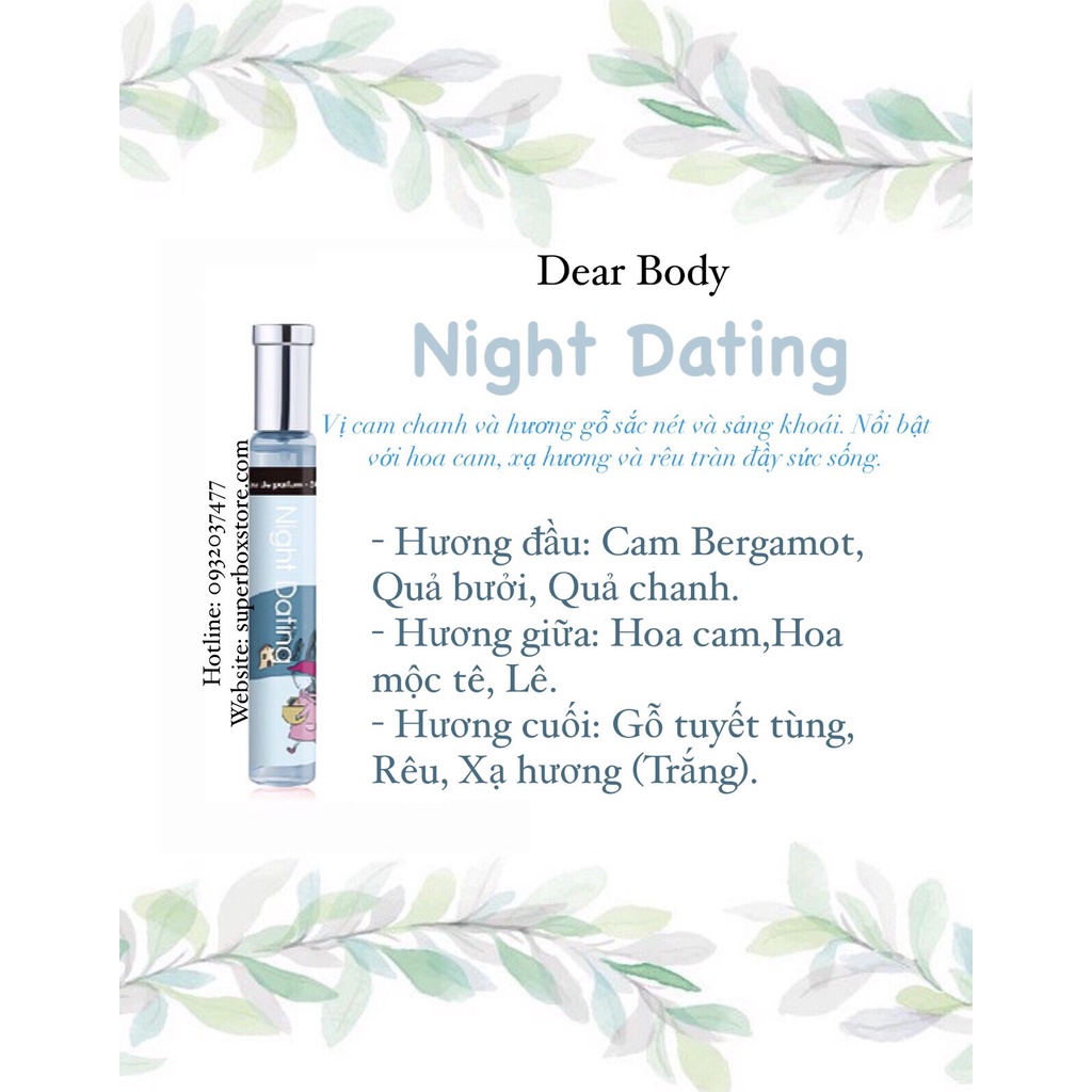 NƯỚC HOA DEAR BODY - EAU DE PARFUME 30ml Dành Cho Nữ