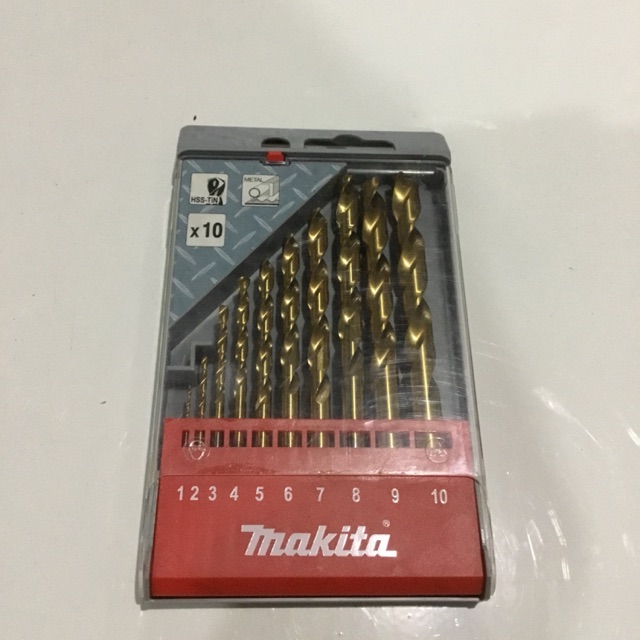 Bộ mũi khoan sắt, inox 10 chi tiết Makita D-43561 1-10mm | Shopee ...