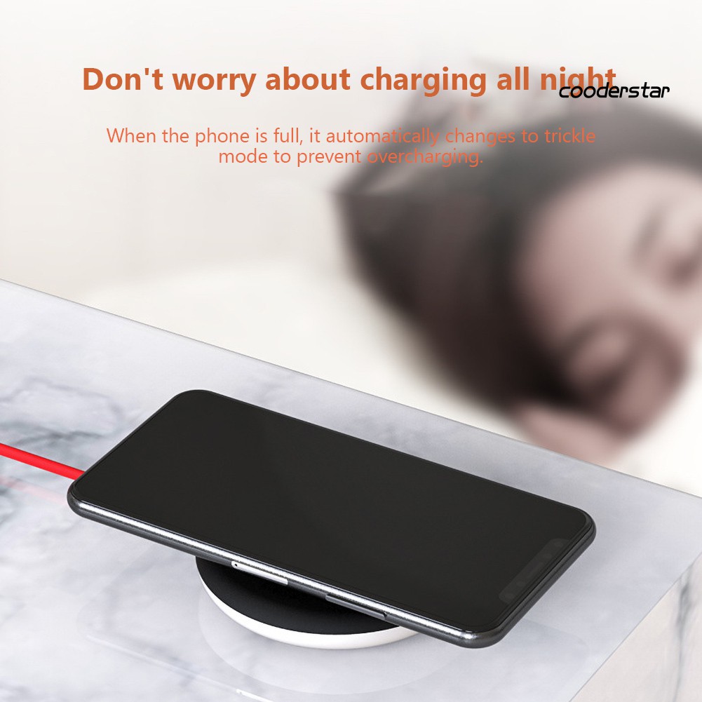 ★COOD★W1 Portable Wireless 5W Fast Charging Pad Suction Cups Phone Charger for iPhone