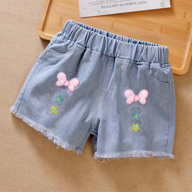 Quần Short Denim Thời Trang Mùa Hè Dành Cho Bé Gái