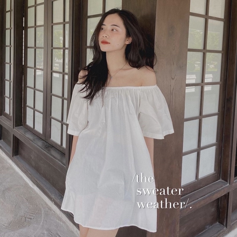 Áo Thô Trễ Vai Tay Phồng Dáng Giấu Quần Siêu Xinh Có Ảnh Thật Kèm Video