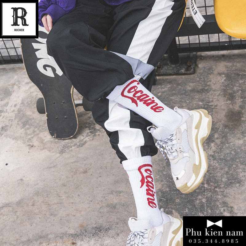 Tất Nam Nữ Cổ Cao Freesize 100% Ảnh Thật BAPE Cá mập T019