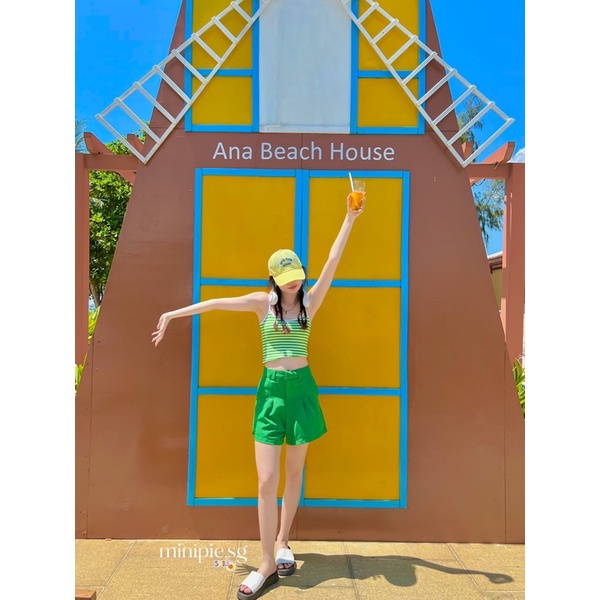 Áo Croptop Nữ Hai Dây Kẻ Sọc Chất Thun Gân Ôm Body Thời Trang Mùa Hè Minipie