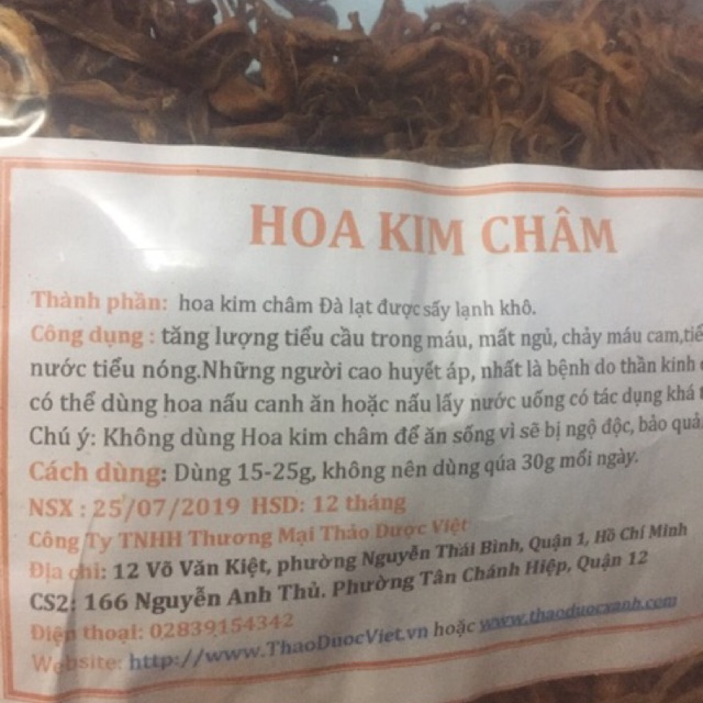 500g Hoa kim châm khô Đà Lạt