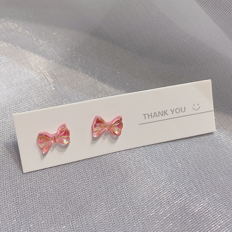 Khuyên tai hình nơ nhiều màu sắc tùy chọn xinh xắn cho nữ