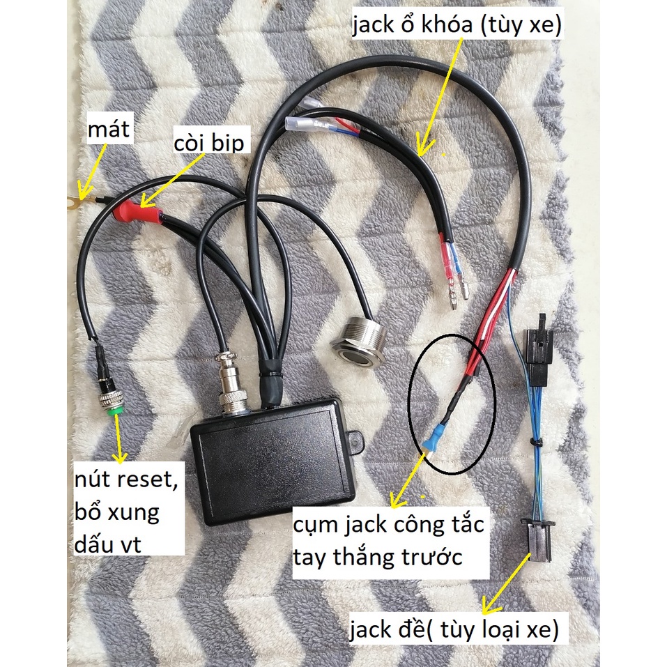 Khóa vân tay xe máy full jack , chống nước, chống cướp, không hao bình