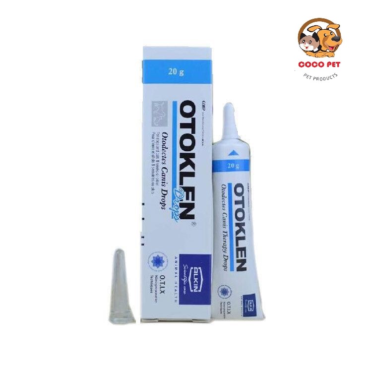 Alkin Otoklen - Nhỏ Rận Tai, Chữa Viêm Tai, Ve Rận Cho Chó Mèo Thú Cưng Tuýp 20gr