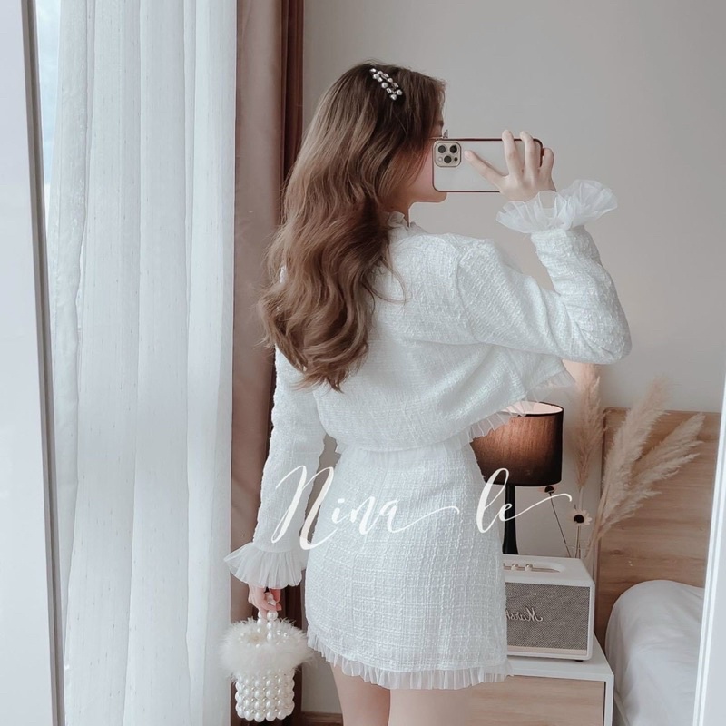 SET ÁO TAY DÀI CHÂN VÁY DẠ