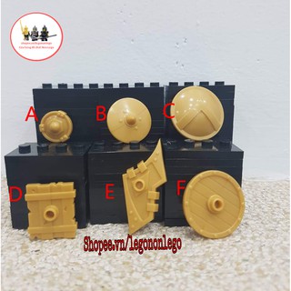 Phụ kiện Lego vũ khí trung cổ minifigure - khiên vàng PGPJ