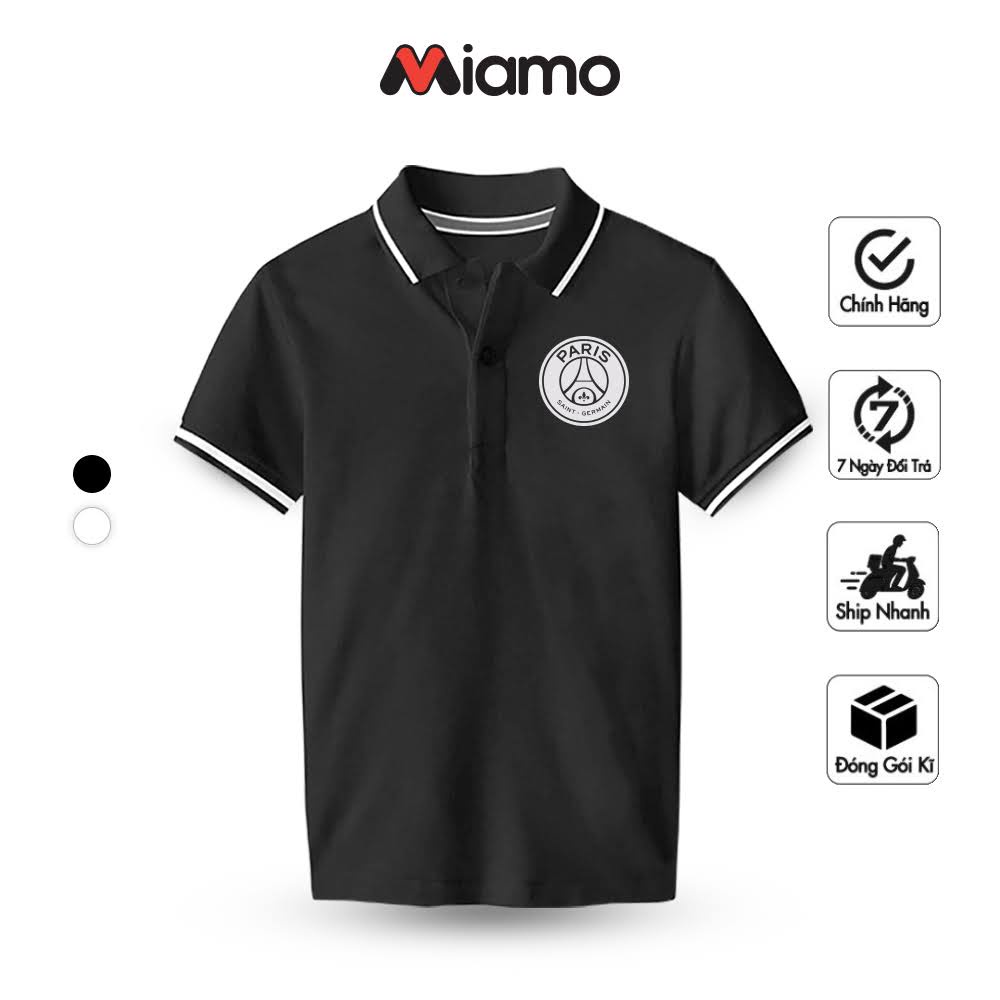 Áo thun polo unisex Miamo câu lạc bộ paris_saint basic phom ôm thoải mái, vải ko nhăn xù dành cho nam nữ MO4