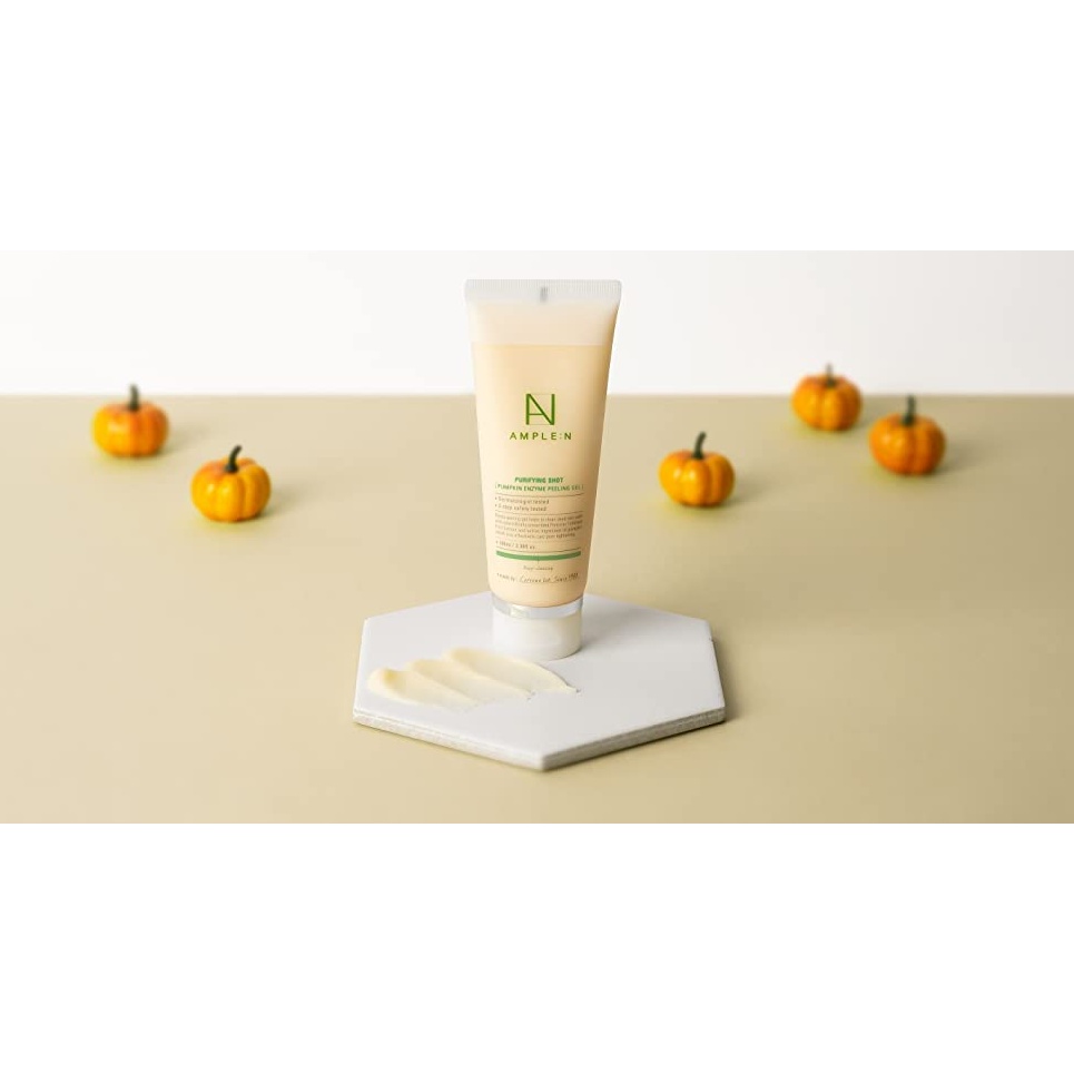 Tẩy da chết vật lí bí đỏ Ample:N Purifying Shot Pumpkin Enzyme Peeling Gel 100ml