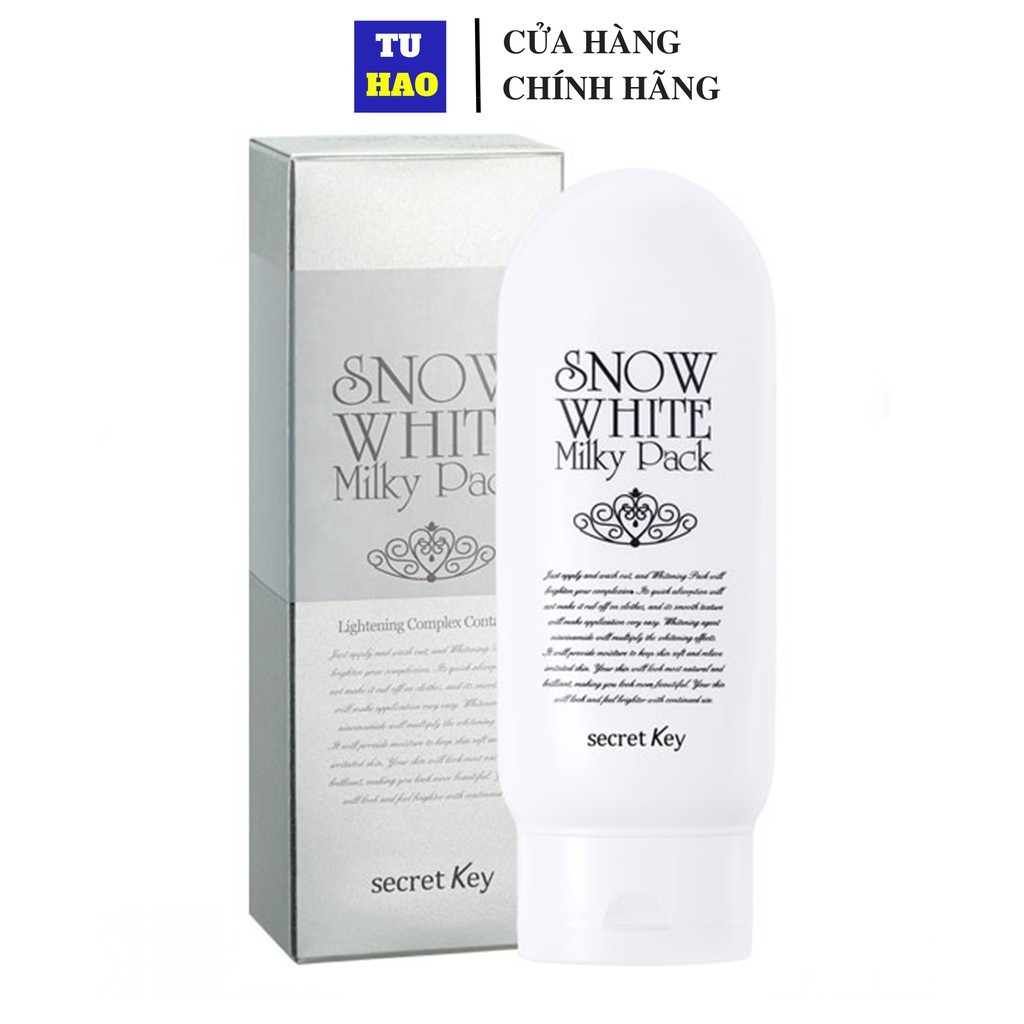 Kem Tắm Trắng Mặt và Toàn Thân Secret Key Snow White Milky Pack 200g - Từ Hảo