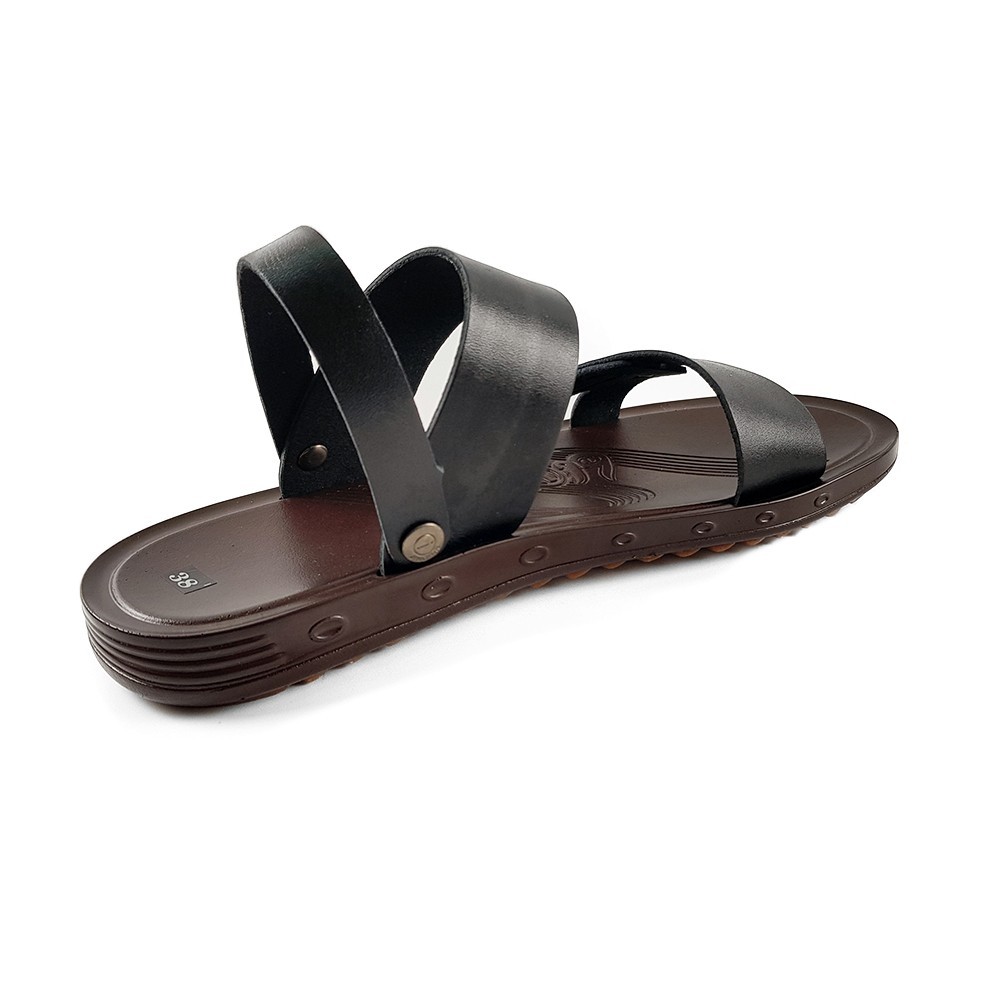 Dép Quai Hậu Nam Giày Sandal Nam Da Bò Thật Ensado DE7716