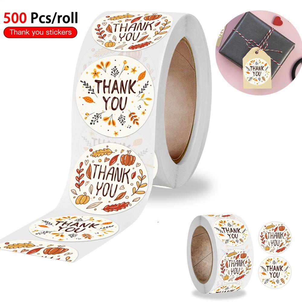 ♫Daphne♫ Cuộn 500 Miếng Dán Chữ Thank You Trang Trí Phong Bì