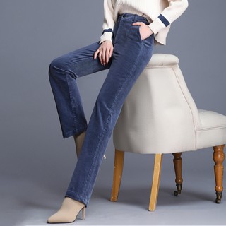 Quần tây nữ công sở xuất Hàn dáng dài - chất liệu nhung tăm dày dặn giữ form tốt