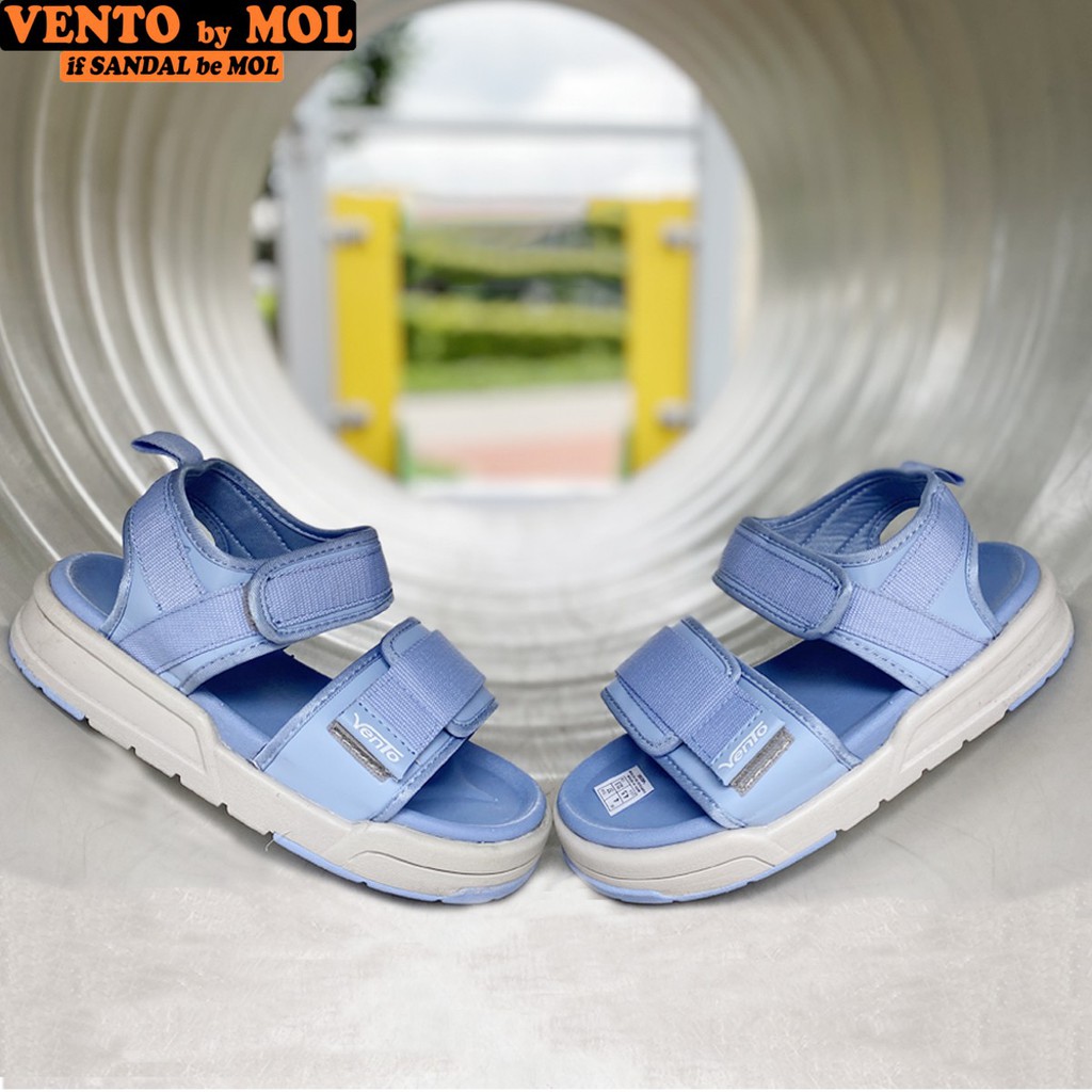 Giày Sandal Vento Nữ 2 Quai Ngang Êm Bền Đi Học Đi Làm Đi Du Lịch Màu Xanh Dương Mã NV10026