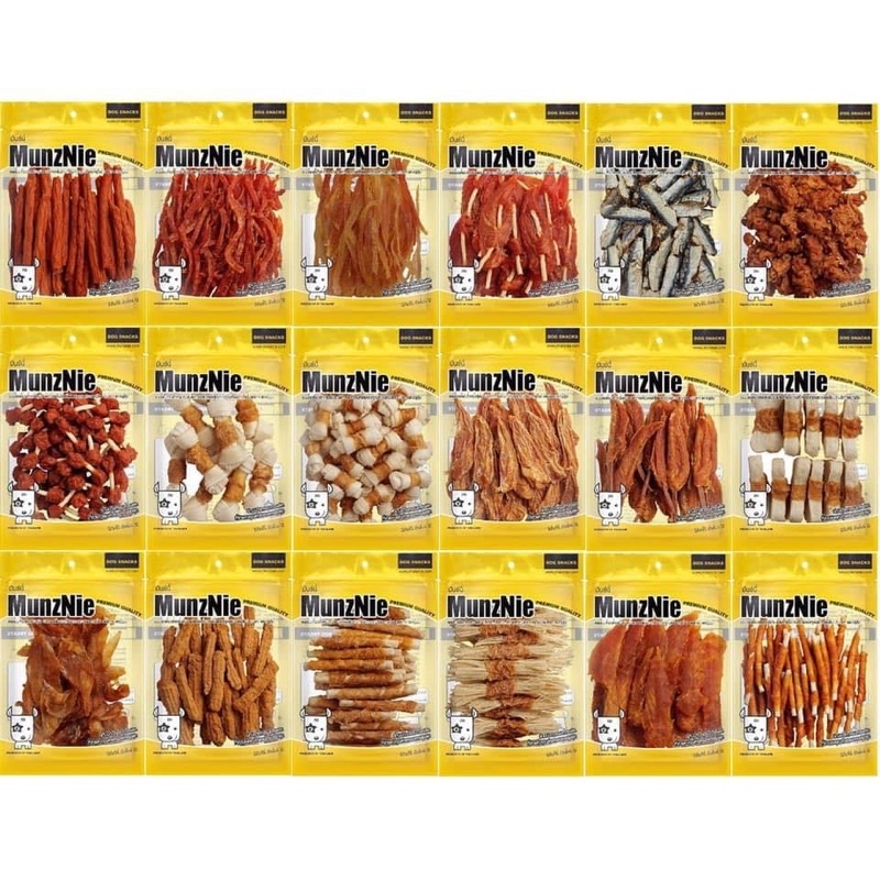 🇹🇭 ƯU ĐÃI SHOPEE- Snack Xương Thưởng Khô Gà Sấy MunZnie Nhiều Mẫu Gói Lớn 300-400g