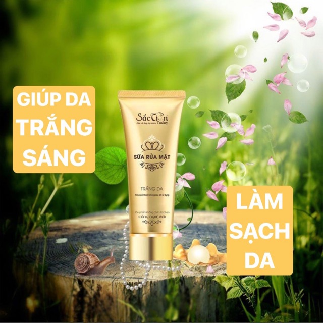 Sữa rửa mặt trắng da, sạch mụn Sắc Tiên Today 100ml làm sạch da, giảm thâm mụn và giúp da trắng sáng tự nhiên