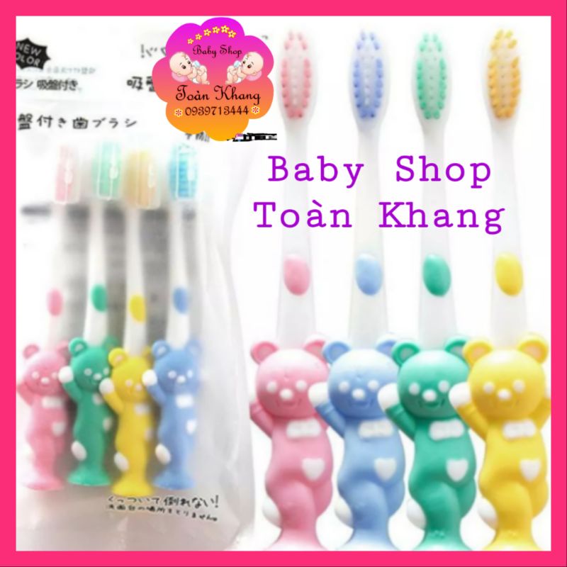 SET 4 CÂY BÀN CHẢI SIÊU MỀM CHO BÉ TRAI BÉ GÁI