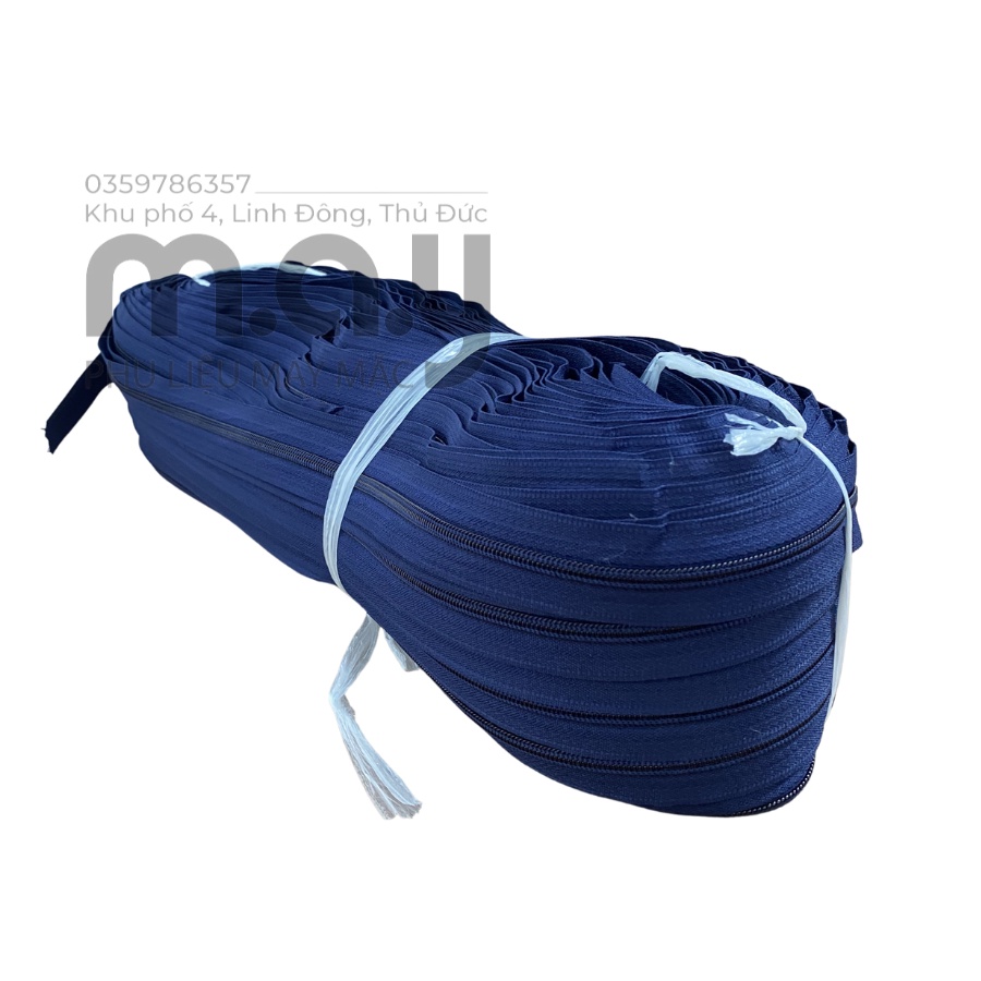 Cuộn dây khoá kéo số #5 BKK nhiều màu 180m tặng kèm 5 đầu kéo