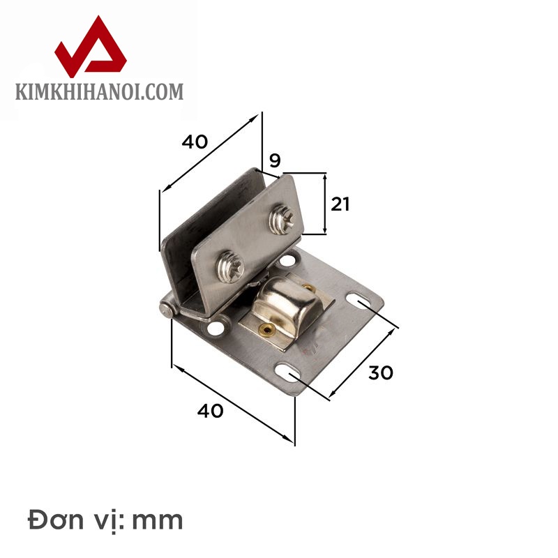 BẢN LỀ CỬA KÍNH INOX CHỐT BI - 1 CÁI