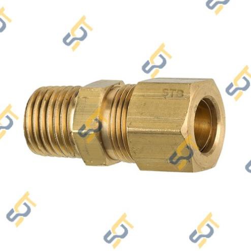 Bộ ren ngoài 1/8 (9.6), 1 đầu côn lõm nối hạt bắp NPT (Brass Compression fitting Male connector)