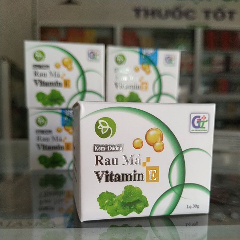 Combo 2hộp Kem dưỡng Rau má Vitamin E GT Pharma mụn nhọt, rôm sẩy, mẩn ngứa, mềm da