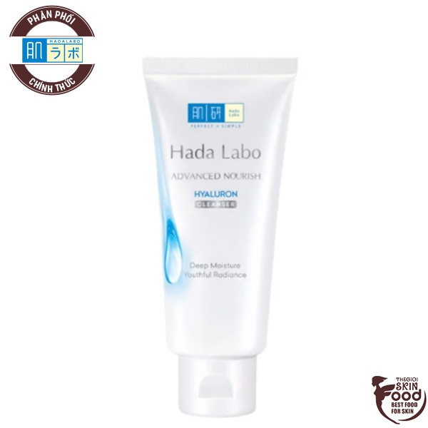 Sữa Rửa Mặt Dưỡng Ẩm Hada Labo Advanced Nourish Hyaluron Cleanser 80g