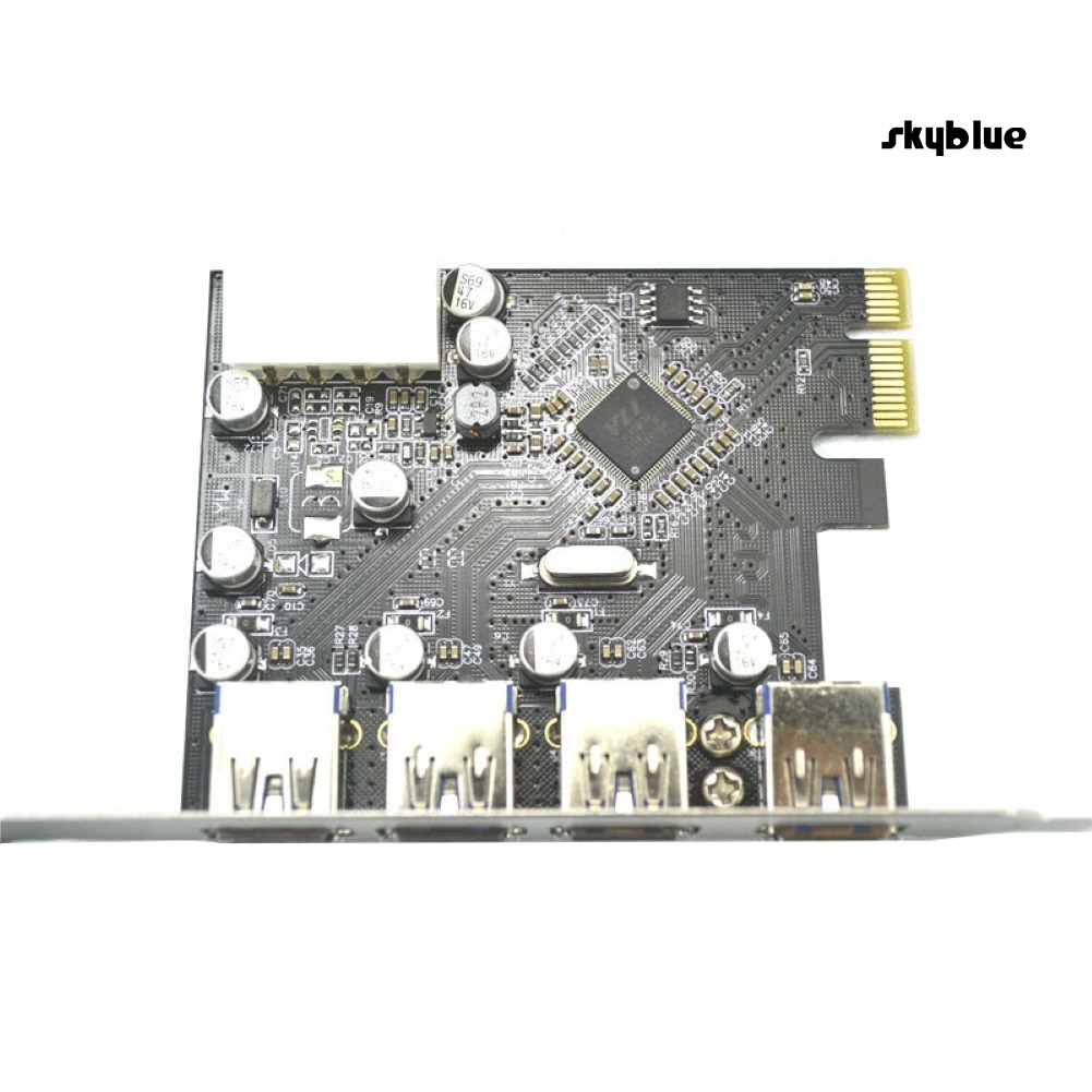 [SK]Internal 4 USB 3.0 PCI-E PCI Express Expansion Card Adapter for Desktop Computer