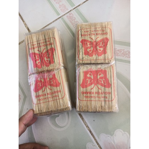 bịch 10 gói tăm xỉa răng hình bướm