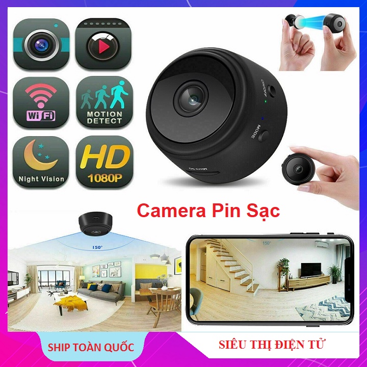 Camera Full HD, Chống Chộm - Không Dây IP Wifi 1080P - Dùng Pin Sạc Tiện Dụng  - Bảo Hành 6 Tháng