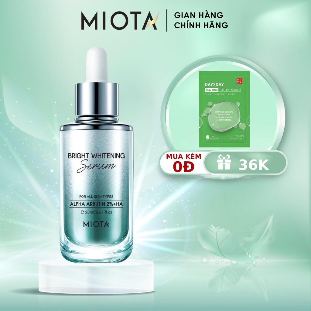 Serum Miota Bright Whitening dưỡng trắng, làm mịn da 10ml