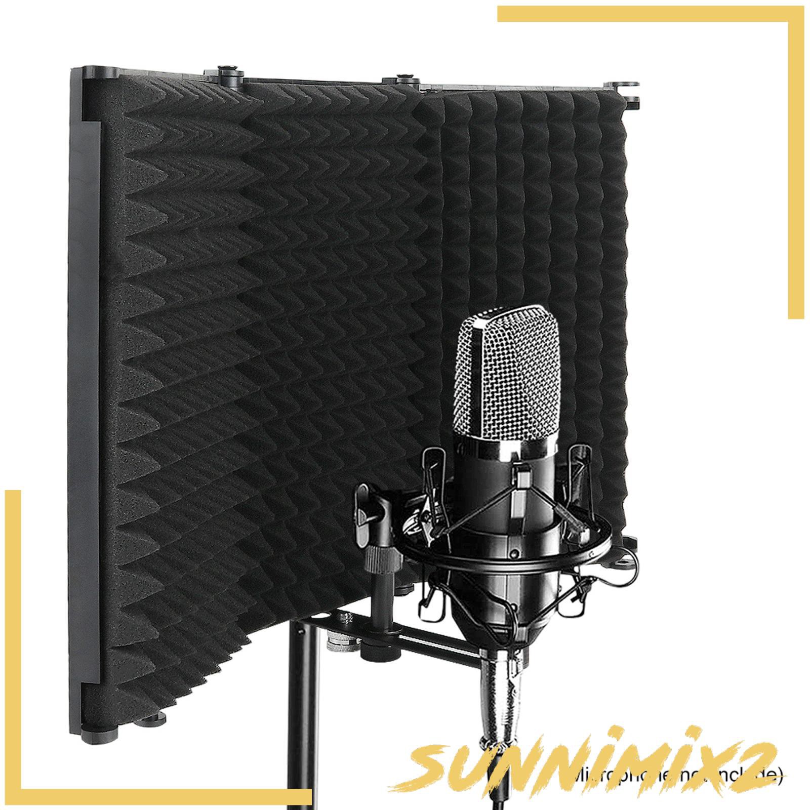 Microphone Isolation Shield Foldable Absorbing Vocal Recording Foam Panel