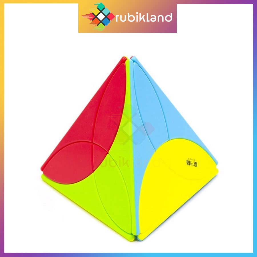 Rubik Biến Thể QiYi Clover Pyraminx Stickerless Rubic Biến Thể Pyraminx Đồ Chơi Trí Tuệ Trẻ Em