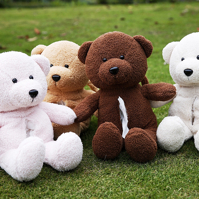 Hộp đựng khăn giấy xe hơi hình gấu hoạt hình sáng tạo