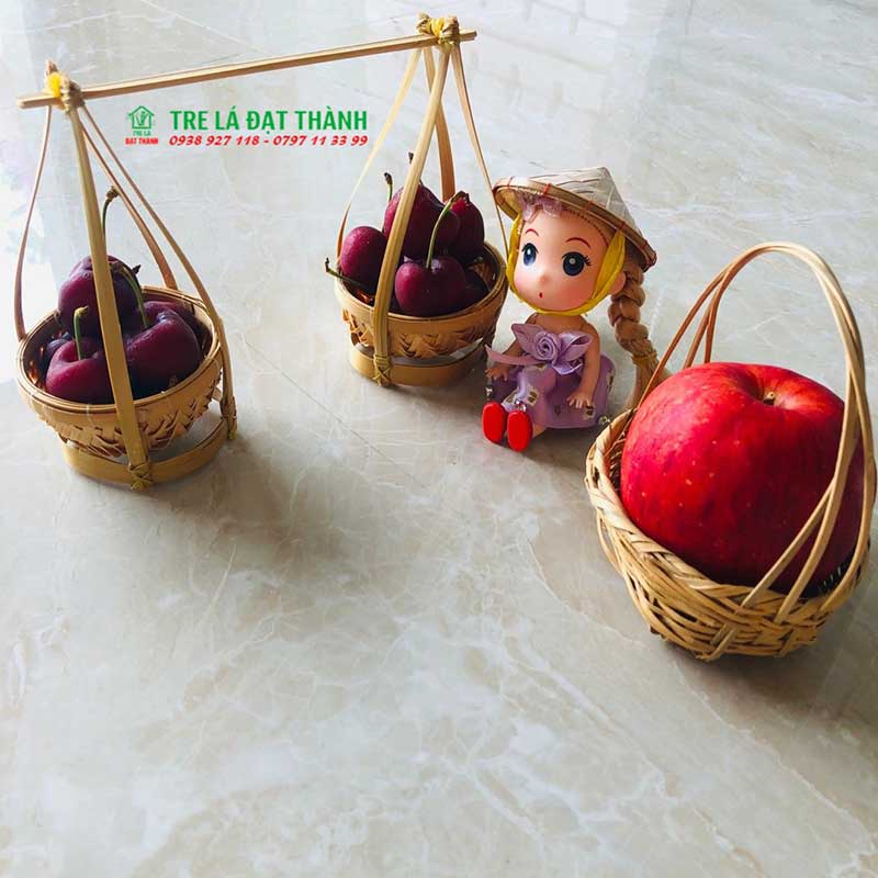 Giỏ tre, lãng cắm hoa mini- Phụ kiện chụp hình trang trí