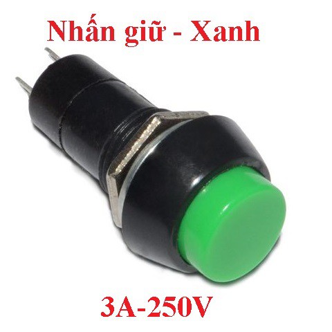 Công tắc nút nhấn nhả  PB-305B 3A 100V Đỏ Xanh